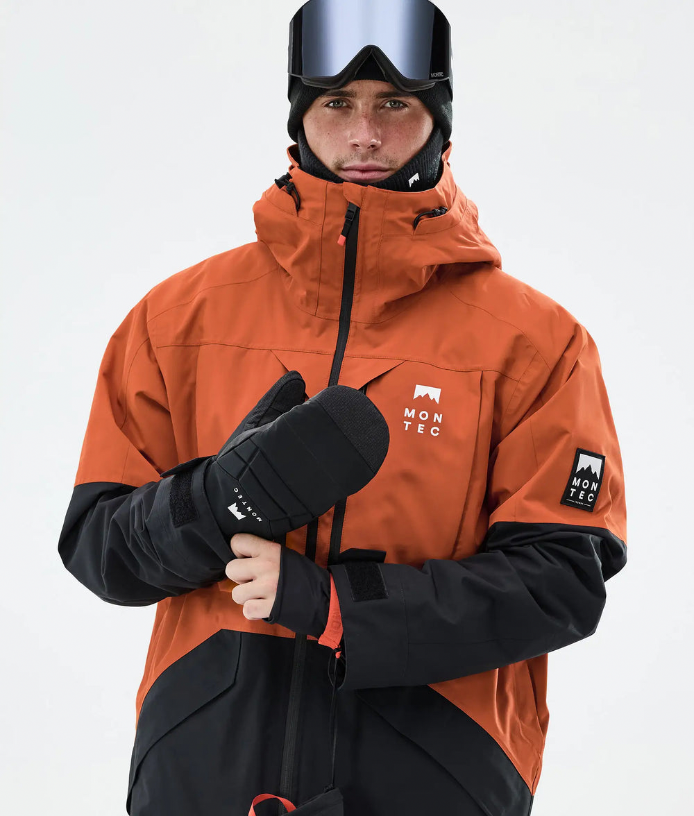 Arch Veste de ski pour homme – Orange brûlé / Noir