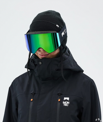 Masque De Ski – Noir Avec Écran Miroir Vert Tourmaline