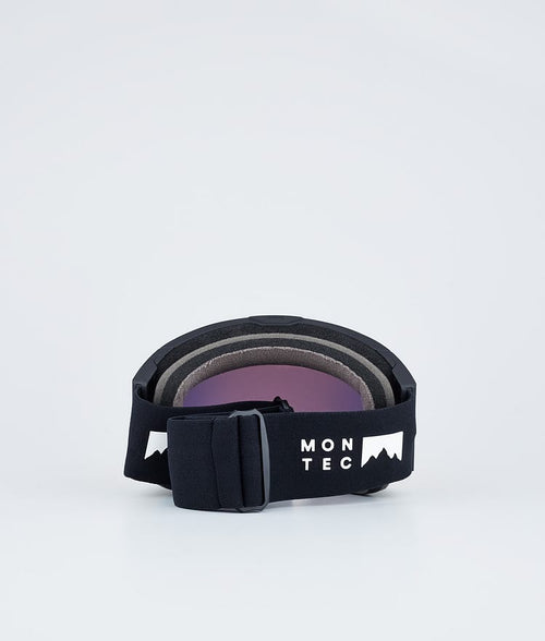 Masque De Ski – Noir Avec Écran Miroir Rouge Rubis